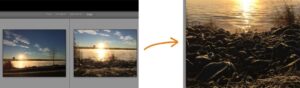 Växla snabbt mellan miniatyr och luppvisning i Lightroom Classic