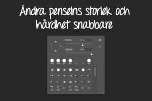 Snabbändra penselns storlek och hårdhet