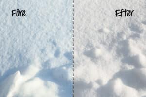 Använd färgprov för att fixa färgstick i snöbilder