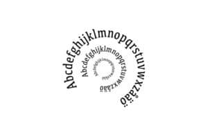 Skriv en text längs en bana