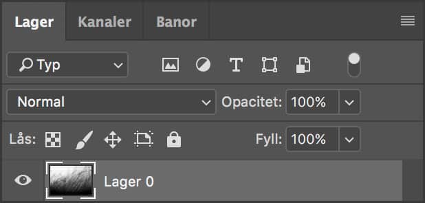 Lås upp bakgrundslagret i Photoshop.