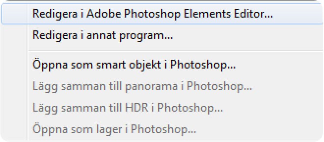 Redigera i Photoshop Elements