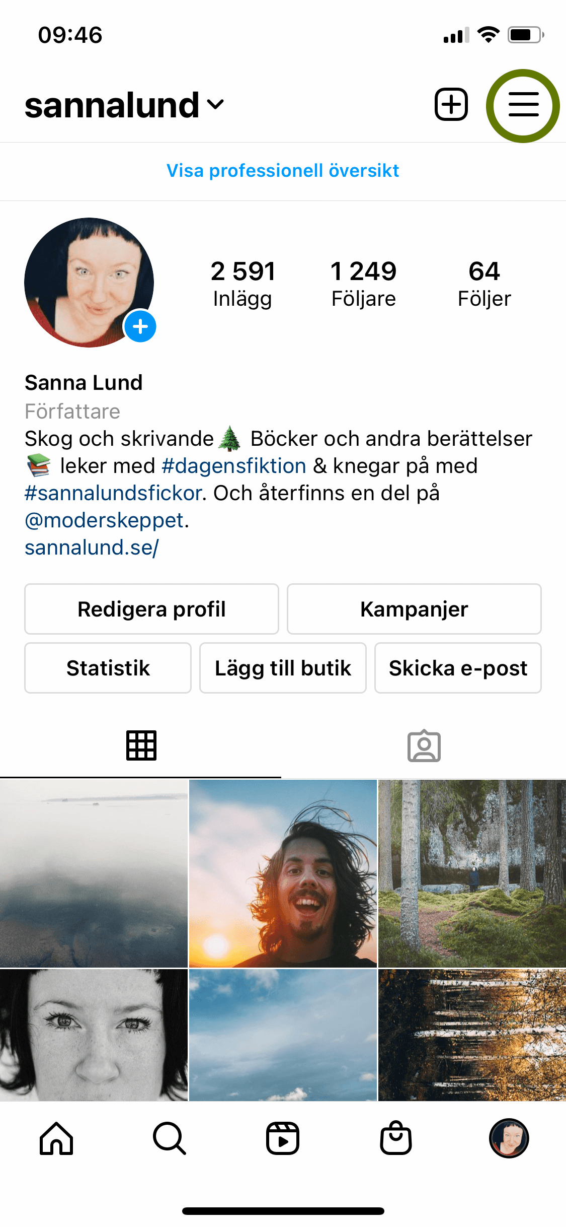 Inställningar på Instagram