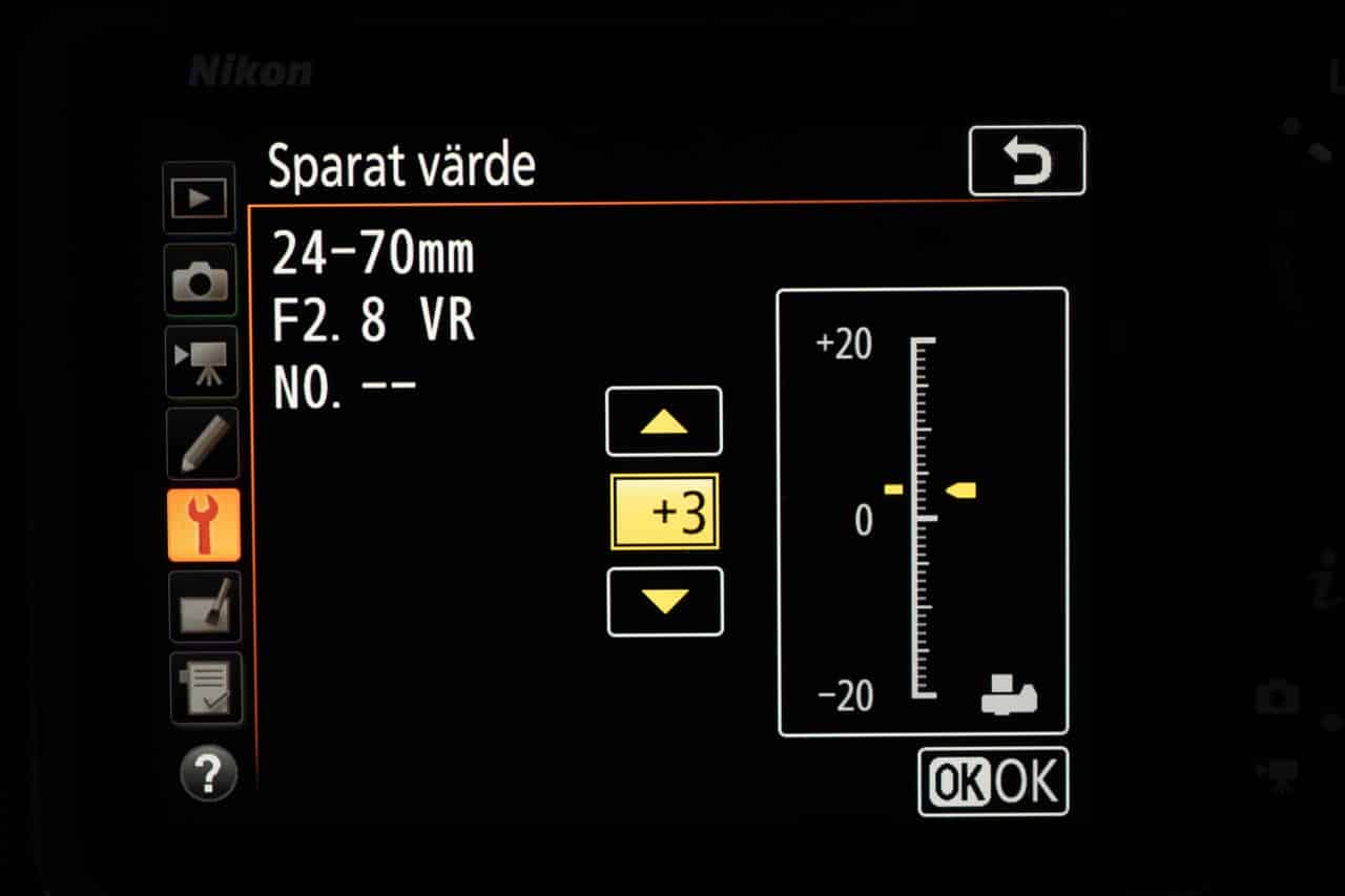 Finjustering av autofokus i systemkameran