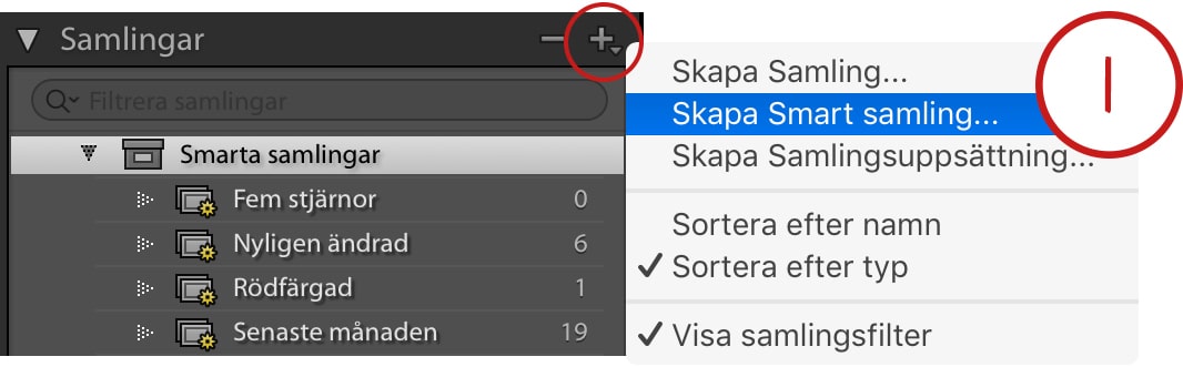 Skapa Smart samling