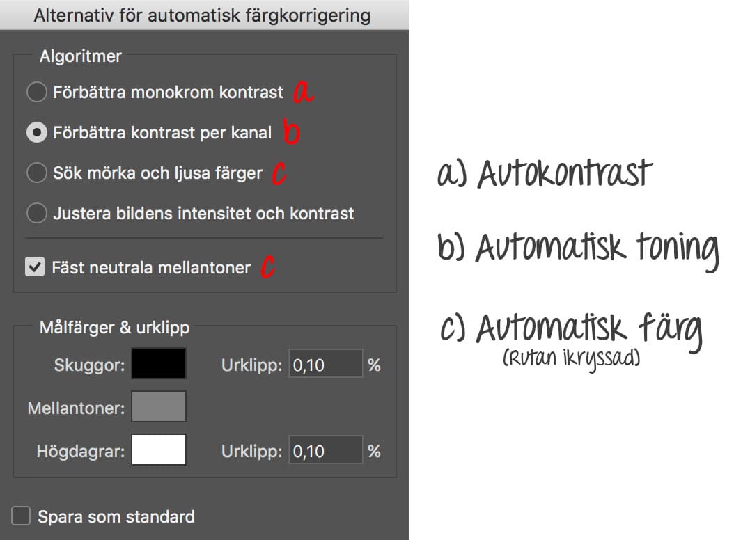 Skapa autokorrigeringar som justeringslager i Photoshop