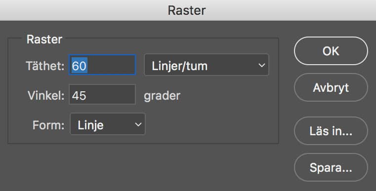 Bitmapp-läget i Photoshop
