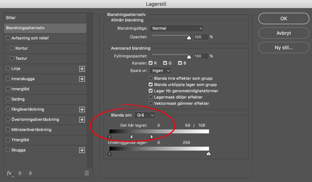 Ta bort brus i skuggpartier med Photoshop