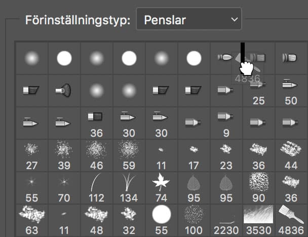 Ändra ordningen på dina penslar i Photoshop