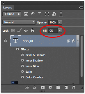 Att skriva med osynlig text och effekter i Photoshop
