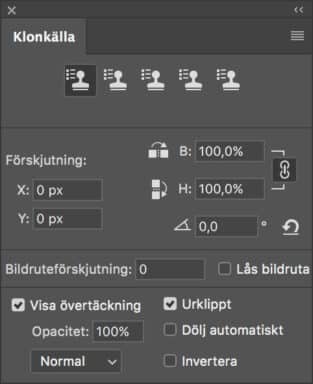 Använd flera klonkällor i Photoshop