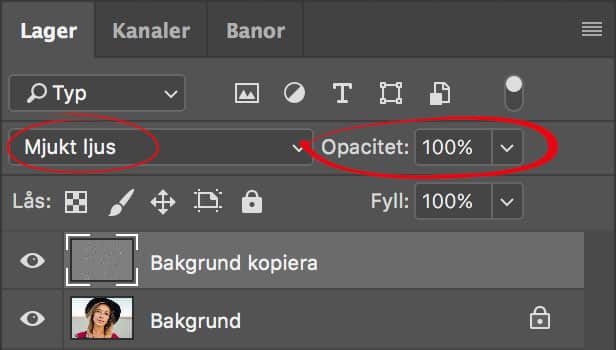 Skapa negativ klarhet i Photoshop