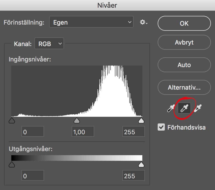 Avlägsna färgstick snabbt med Nivåer i Photoshop