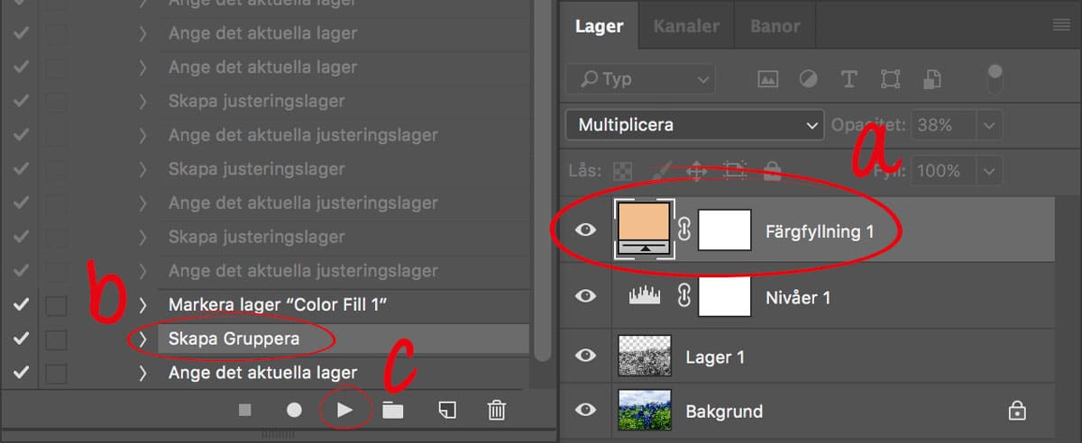 Problem med nedladdat funktionsmakro i Photoshop