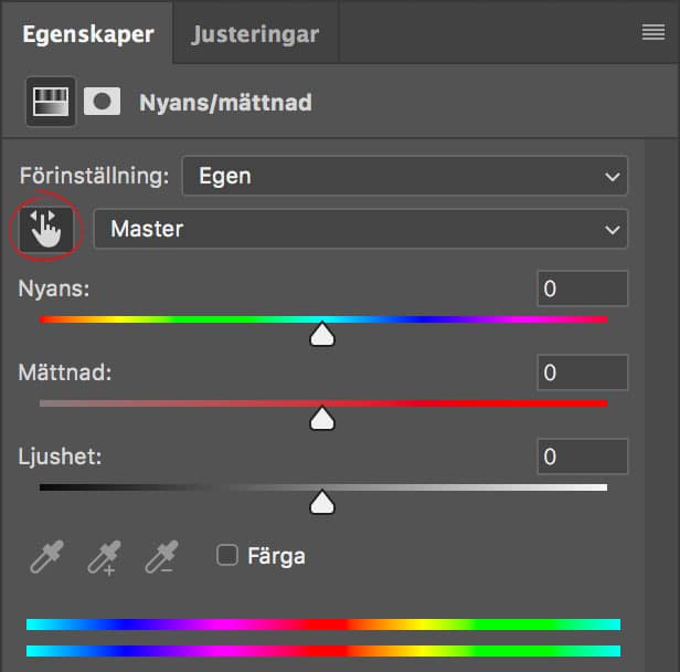 Justera direkt i bilden i Photoshop med On Image Control