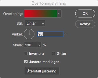 Övertoning färg