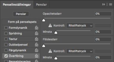Flöde för pensel