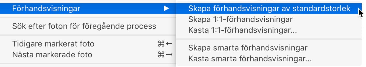 Skapa nya förhandsvisningar