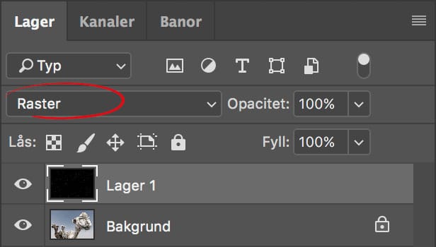 Blandningsläge > Raster