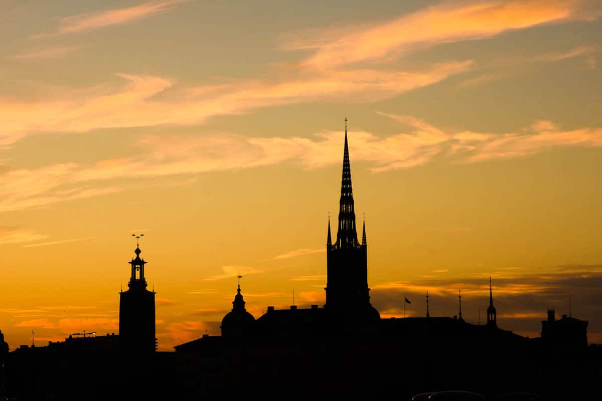 Siluettbild över Stockholm