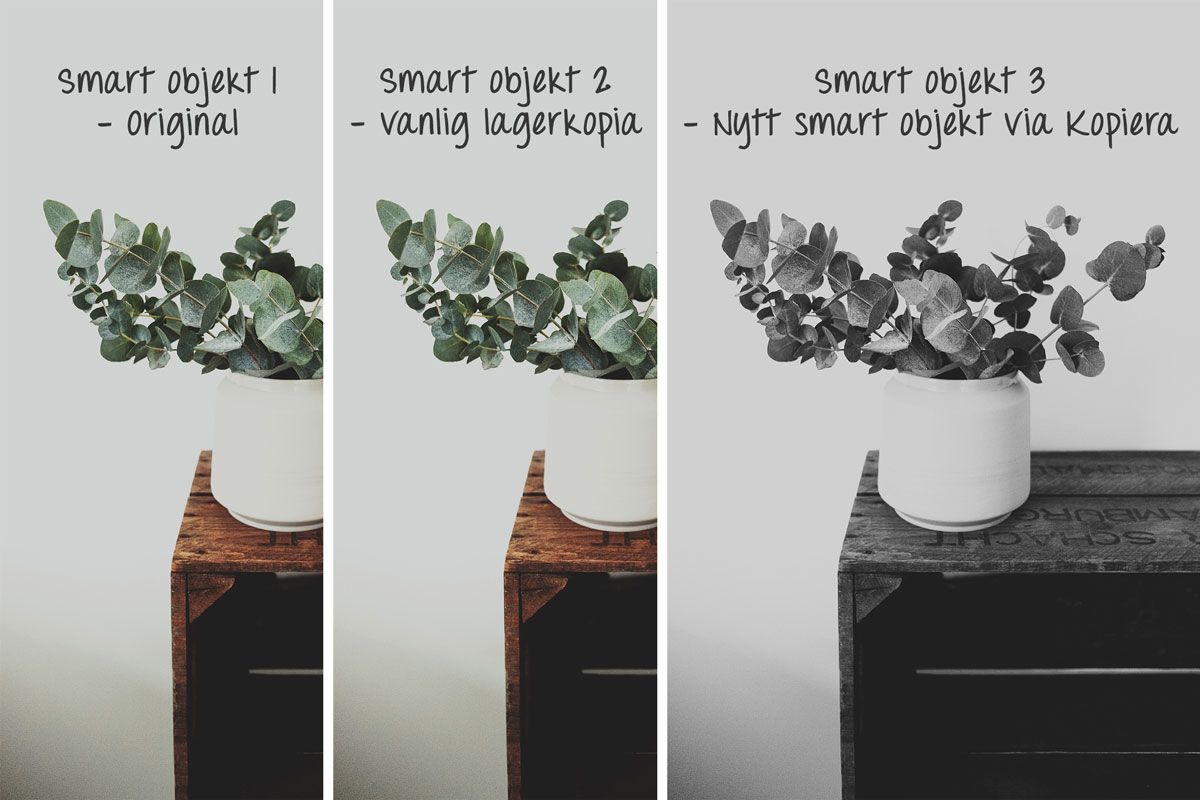 Kopiera ett smart objekt på rätt sätt i Photoshop