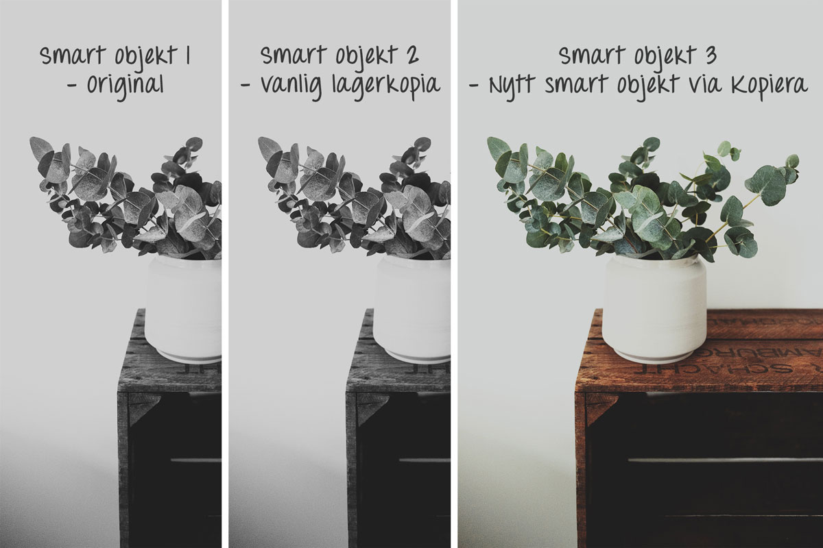 Kopiera ett smart objekt på rätt sätt i Photoshop
