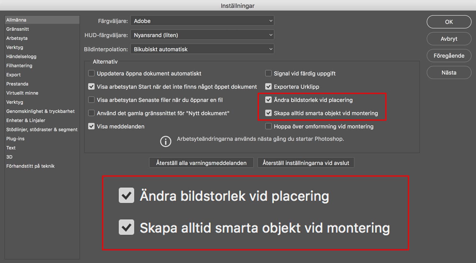 Hantera Smarta objekt i Photoshop.