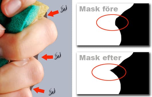 Smeta ut för att finjustera lagermasker i Photoshop