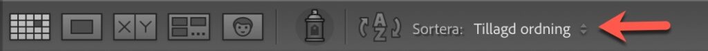 Sorteringsordning i Lightroom Classic