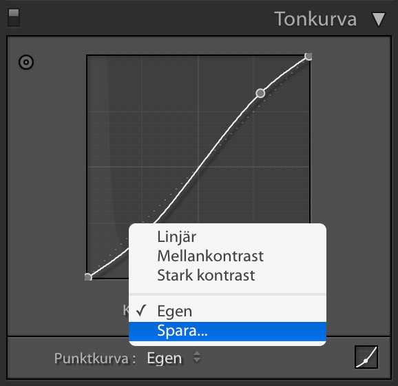 Förinställda kurvor
