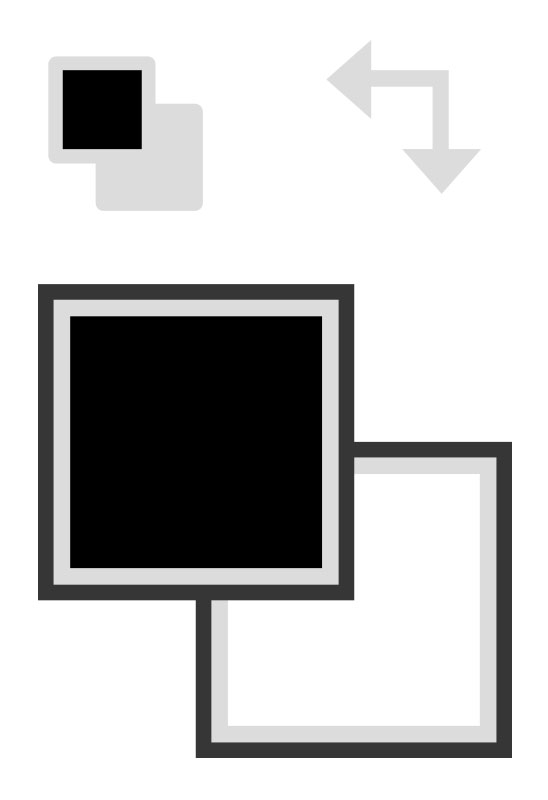 Återställ och växla mellan svart och vit färg i Photoshop