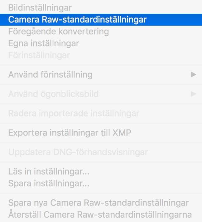 Ta bort allt du gjort i Camera Raw