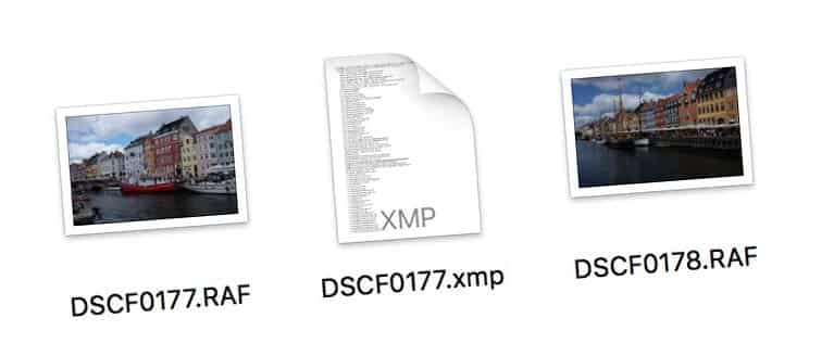 Tillhörande xmp-filer i Lightroom