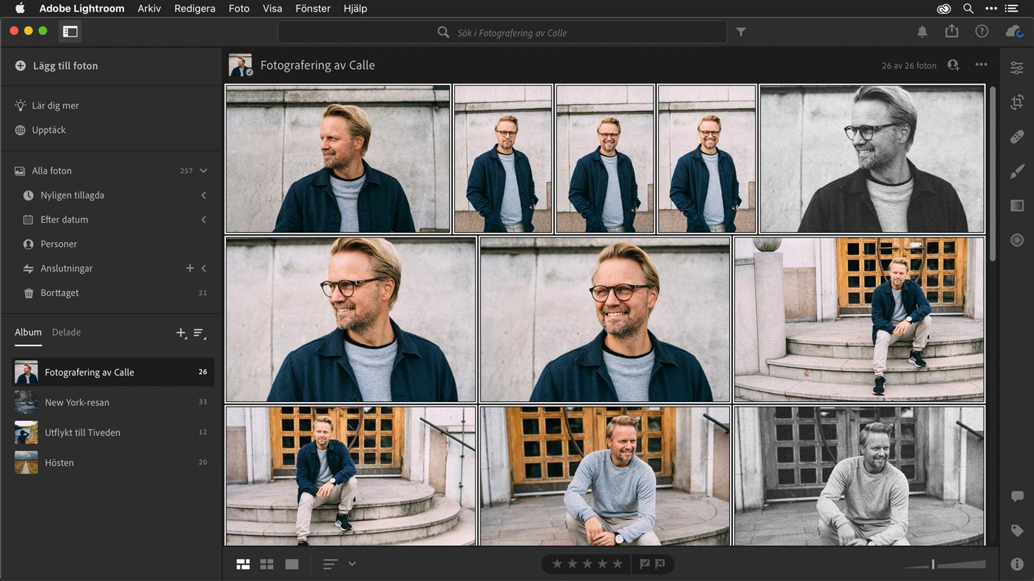 Skapa album i Lightroom