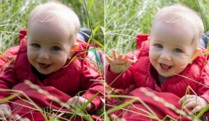 Gör barnbilder ljusare vid fotograferingen