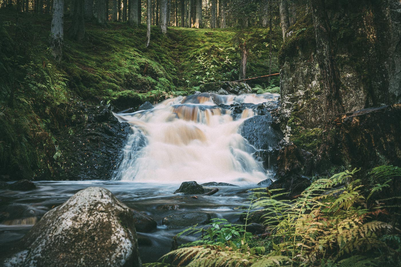 Vattenfall med kort slutartid