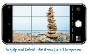 Rutnät i din iPhone för tredjdelsregeln